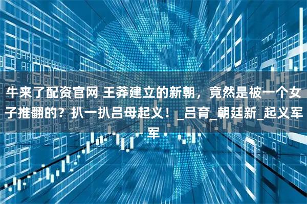 牛来了配资官网 王莽建立的新朝，竟然是被一个女子推翻的？扒一扒吕母起义！_吕育_朝廷新_起义军